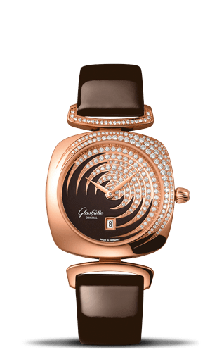 Glashutte Original Pavonina Gold Cold Enamel Brown Diamond (1-03-01-04-15-01) Glashutte Original Pavonina Gold Cold Enamel Brown Diamond (1-03-01-04-15-01)