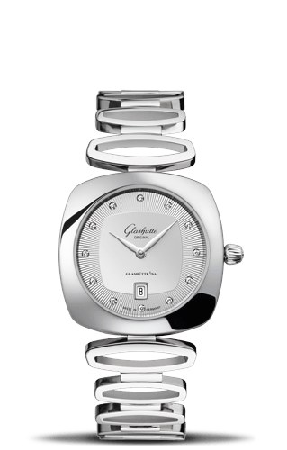 Glashutte Original Pavonina Steel Silver Diamond Bracelet (1-03-01-10-12-14)