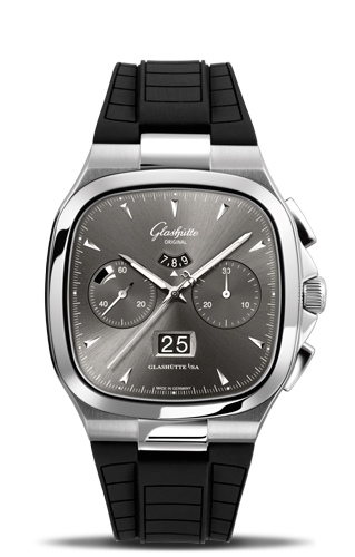Glashutte Original Seventies Chronograph Panorama Date Ruthenium Rubber (1-37-02-01-02-33) Glashutte Original Seventies Chronograph Panorama Date Ruthenium Rubber (1-37-02-01-02-33)