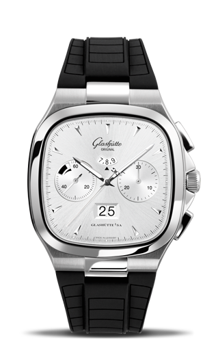 Glashutte Original Seventies Chronograph Panorama Date Silver Rubber (1-37-02-02-02-33) Glashutte Original Seventies Chronograph Panorama Date Silver Rubber (1-37-02-02-02-33)