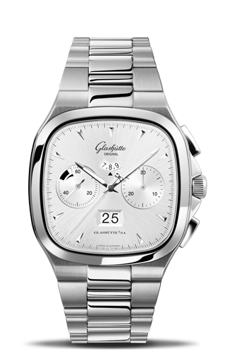 Glashutte Original Seventies Chronograph Panorama Date Silver Bracelet (1-37-02-02-02-70) Glashutte Original Seventies Chronograph Panorama Date Silver Bracelet (1-37-02-02-02-70)