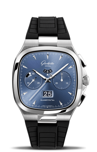 Glashutte Original Seventies Chronograph Panorama Date Blue Rubber (1-37-02-03-02-33) Glashutte Original Seventies Chronograph Panorama Date Blue Rubber (1-37-02-03-02-33)