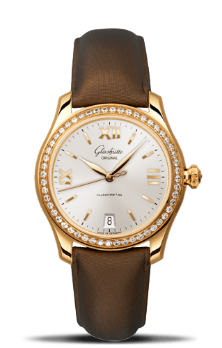 Glashutte Original Lady Serenade Gold Silver Diamond Bezel (1-39-22-04-11-04)