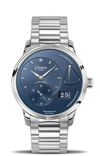 Glashutte Original PanoReserve Stainless Steel Blue Bracelet (1-65-01-12-26-70) Glashutte Original PanoReserve Stainless Steel Blue Bracelet (1-65-01-12-26-70)