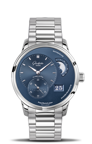 Glashutte Original PanoMatic Lunar Stainless Steel Blue Bracelet (1-90-02-46-32-70) Glashutte Original PanoMatic Lunar Stainless Steel Blue Bracelet (1-90-02-46-32-70)