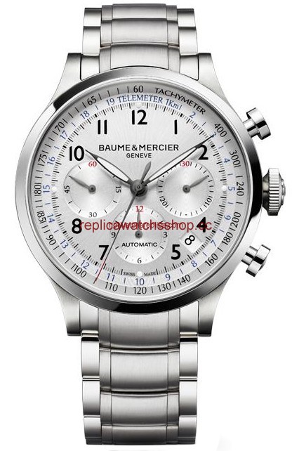 Baume & Mercier Capeland Chronograph 44 Silver / Bracelet (10064)