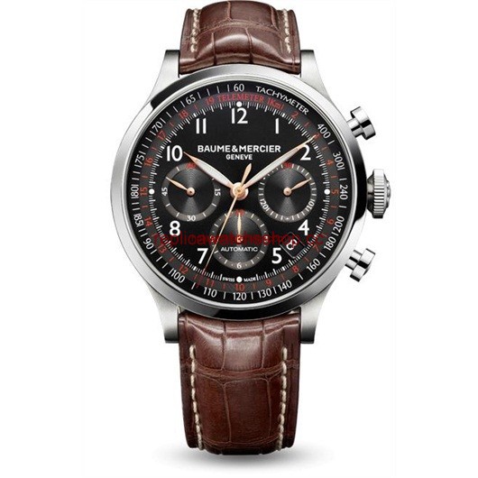 Baume & Mercier Capeland Chronograph 44 Black / Alligator (10067) Baume & Mercier Capeland Chronograph 44 Black / Alligator (10067)