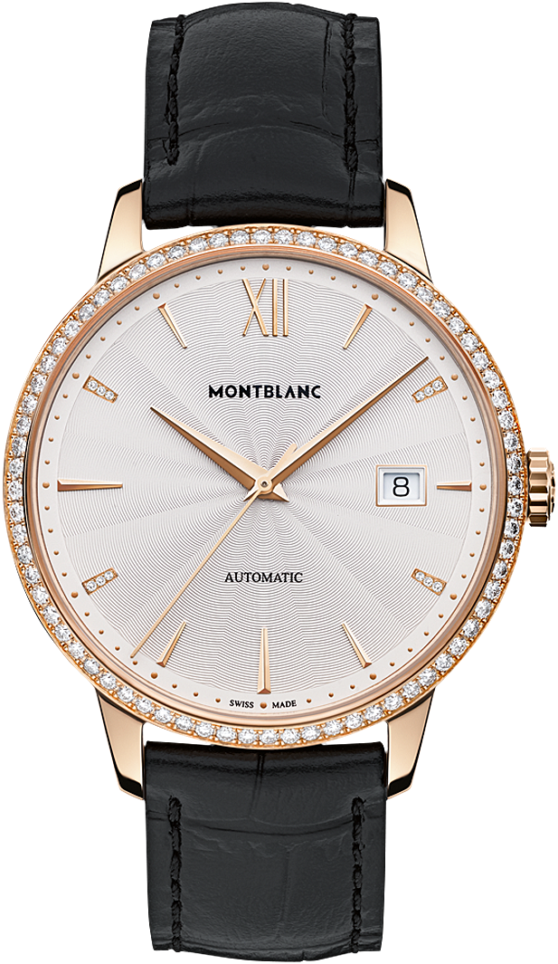 Montblanc Heritage Spirit Date Automatic 39mm Red Gold Guilloche Diamond (113706) Montblanc Heritage Spirit Date Automatic 39mm Red Gold Guilloche Diamond (113706)