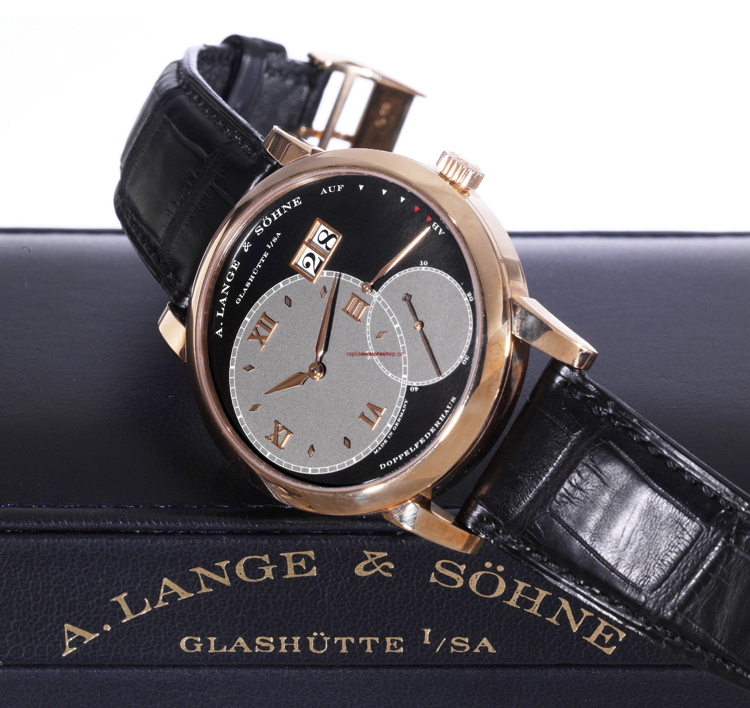 A. Lange & Sohne Grand Lange 1 Pink Gold / Black & Grey (115.031) A. Lange & Sohne Grand Lange 1 Pink Gold / Black & Grey (115.031)