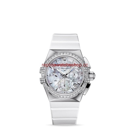Omega Constellation Double Eagle Co-Axial Chronograph Ladies White Rubber (121.17.35.50.05.001) Omega Constellation Double Eagle Co-Axial Chronograph Ladies White Rubber (121.17.35.50.05.001)