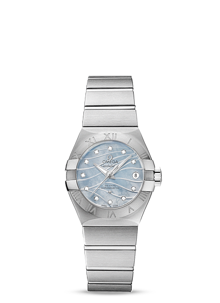 Omega Constellation 27mm Co-Axial Brushed Blue MOP (123.10.27.20.57.001) Omega Constellation 27mm Co-Axial Brushed Blue MOP (123.10.27.20.57.001)