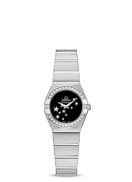 Omega Constellation 24mm Quartz Black Stars (123.15.24.60.01.001)