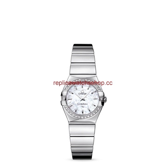 Omega Constellation 24mm Quartz Polished Diamond Bezel / MOP (123.15.24.60.05.002) Omega Constellation 24mm Quartz Polished Diamond Bezel / MOP (123.15.24.60.05.002)