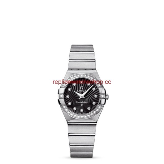 Omega Constellation 27mm Quartz Brushed Diamond Bezel / Black Supernova (123.15.27.60.51.001) Omega Constellation 27mm Quartz Brushed Diamond Bezel / Black Supernova (123.15.27.60.51.001)
