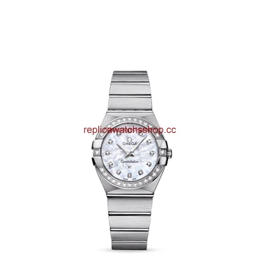 Omega Constellation 27mm Quartz Brushed Diamond Bezel / MOP (123.15.27.60.55.001) Omega Constellation 27mm Quartz Brushed Diamond Bezel / MOP (123.15.27.60.55.001)