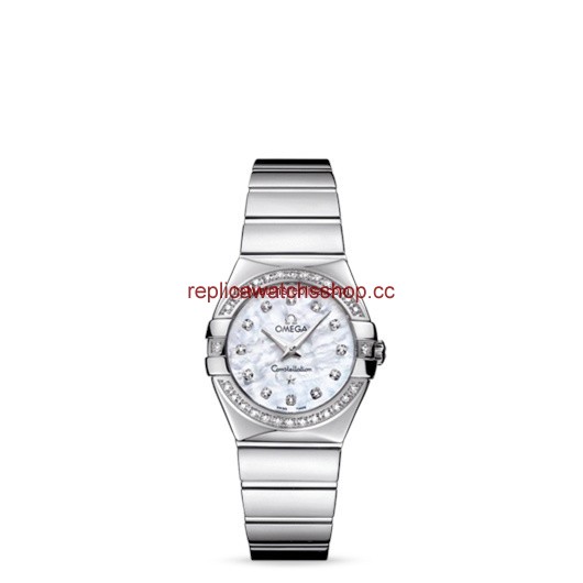 Omega Constellation 27mm Quartz Polished Diamond Bezel / MOP (123.15.27.60.55.003) Omega Constellation 27mm Quartz Polished Diamond Bezel / MOP (123.15.27.60.55.003)