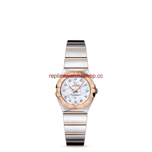 Omega Constellation 24mm Quartz Polished Two Tone Red / MOP (123.20.24.60.55.003)