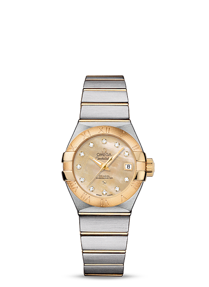 Omega Constellation 27mm Co-Axial Brushed Two Tone / Brown MOP (123.20.27.20.57.002) Omega Constellation 27mm Co-Axial Brushed Two Tone / Brown MOP (123.20.27.20.57.002)