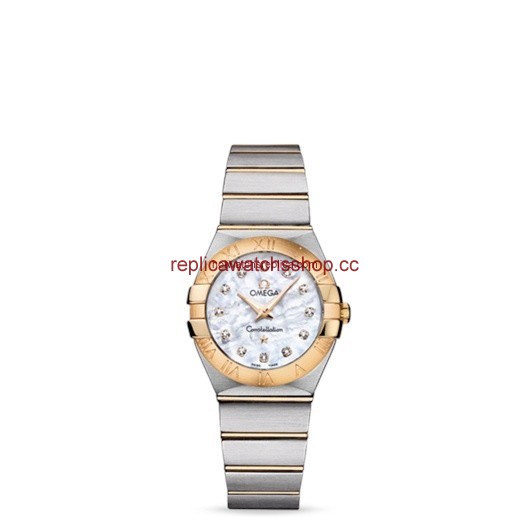 Omega Constellation 27mm Quartz Brushed Two Tone / MOP (123.20.27.60.55.002)