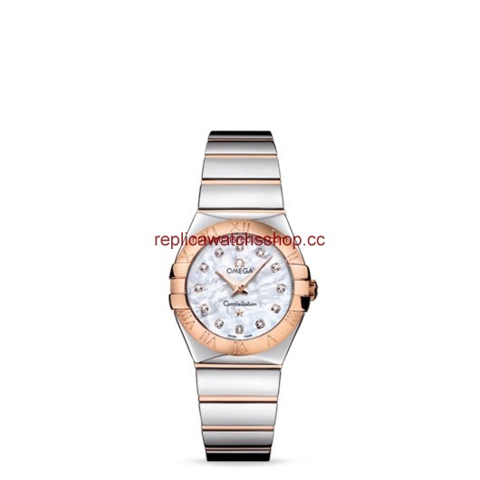 Omega Constellation 27mm Quartz Polished Two Tone / MOP (123.20.27.60.55.003)