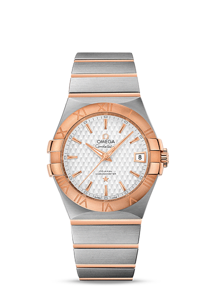 Omega Constellation Co-Axial 35mm Two Tone Red Silver (123.20.35.20.02.005)