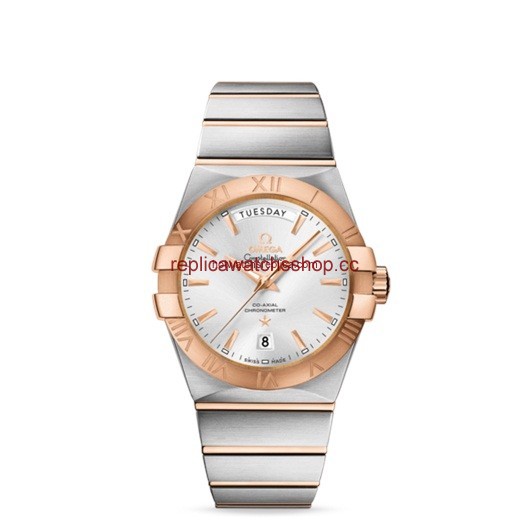 Omega Constellation Day-Date 38mm Co-Axial Brushed Two Tone Red (123.20.38.22.02.001) Omega Constellation Day-Date 38mm Co-Axial Brushed Two Tone Red (123.20.38.22.02.001)