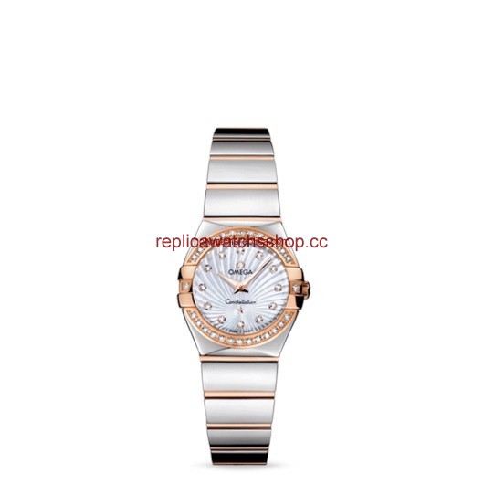 Omega Constellation 24mm Quartz Polished Two Tone / Diamond Bezel / MOP Supernova (123.25.24.60.55.006)