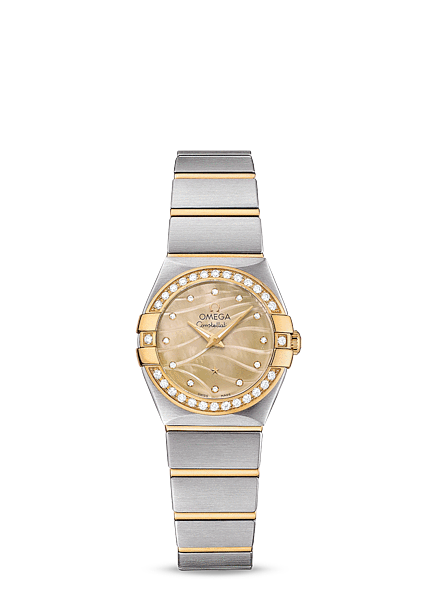 Omega Constellation 24mm Quartz Two Tone / Diamond Bezel / Champagne MOP (123.25.24.60.57.001) Omega Constellation 24mm Quartz Two Tone / Diamond Bezel / Champagne MOP (123.25.24.60.57.001)