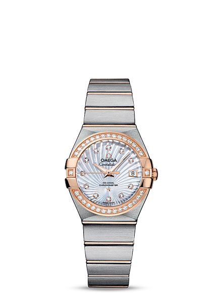 Omega Constellation 27mm Co-Axial Brushed Two Tone / Diamond Bezel / MOP Supernova (123.25.27.20.55.001) Omega Constellation 27mm Co-Axial Brushed Two Tone / Diamond Bezel / MOP Supernova (123.25.27.20.55.001)