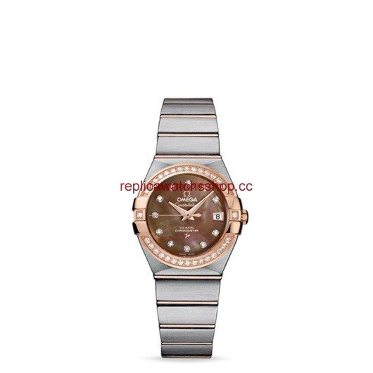 Omega Constellation 27mm Co-Axial Brushed Two Tone / Diamond Bezel / Brown MOP (123.25.27.20.57.001) Omega Constellation 27mm Co-Axial Brushed Two Tone / Diamond Bezel / Brown MOP (123.25.27.20.57.001)