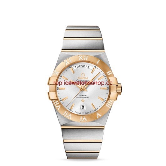 Omega Constellation Day-Date 38mm Co-Axial Brushed Two Tone / Diamond (123.25.38.22.02.002) Omega Constellation Day-Date 38mm Co-Axial Brushed Two Tone / Diamond (123.25.38.22.02.002)