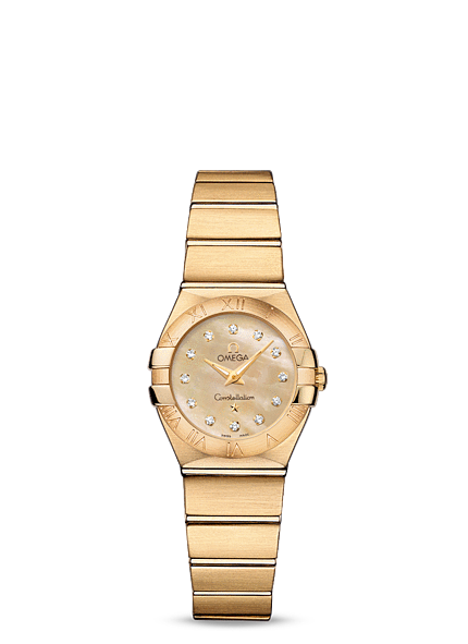 Omega Constellation 24mm Quartz Gold / Champagne MOP. (123.50.24.60.57.001)