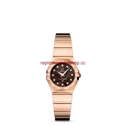 Omega Constellation 24mm Quartz Polished Red Gold / Brown Supernova (123.50.24.60.63.002)