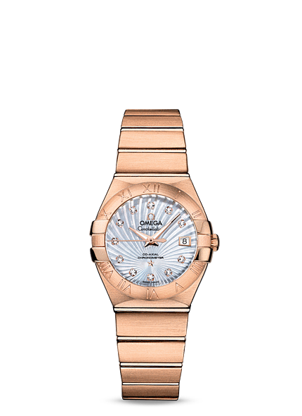 Omega Constellation 27mm Co-Axial Brushed Red Gold / MOP Supernova (123.50.27.20.55.001) Omega Constellation 27mm Co-Axial Brushed Red Gold / MOP Supernova (123.50.27.20.55.001)