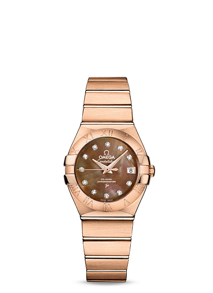 Omega Constellation 27mm Co-Axial Brushed Red Gold / Brown MOP. (123.50.27.20.57.001) Omega Constellation 27mm Co-Axial Brushed Red Gold / Brown MOP. (123.50.27.20.57.001)