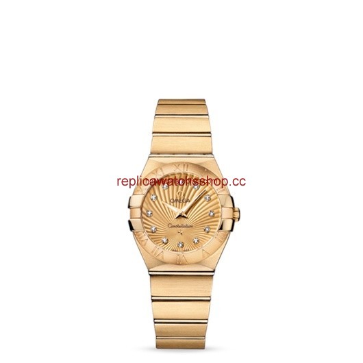 Omega Constellation 27mm Quartz Brushed Yellow Gold / Champagne Supernova (123.50.27.60.58.001) Omega Constellation 27mm Quartz Brushed Yellow Gold / Champagne Supernova (123.50.27.60.58.001)