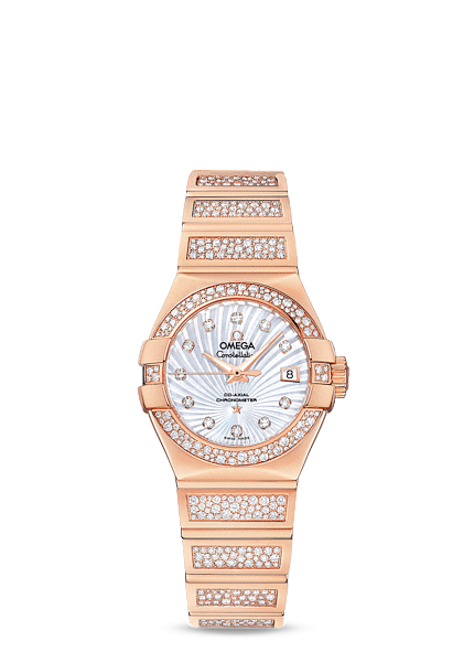 Omega Constellation 27mm Co-Axial Snow Set Red Gold (123.55.27.20.55.004) Omega Constellation 27mm Co-Axial Snow Set Red Gold (123.55.27.20.55.004)