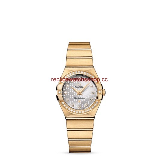 Omega Constellation 27mm Quartz Brushed Yellow Gold / Diamond Bezel / Silver Omega (123.55.27.60.52.002) Omega Constellation 27mm Quartz Brushed Yellow Gold / Diamond Bezel / Silver Omega (123.55.27.60.52.002)