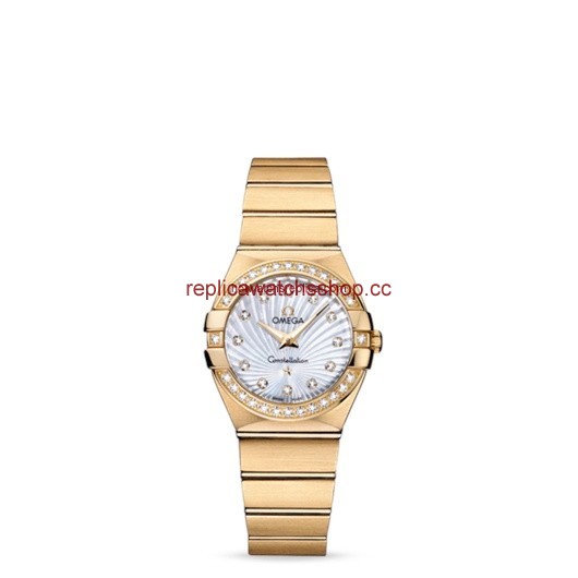 Omega Constellation 27mm Quartz Brushed Yellow Gold / Diamond Bezel / MOP Supernova (123.55.27.60.55.003) Omega Constellation 27mm Quartz Brushed Yellow Gold / Diamond Bezel / MOP Supernova (123.55.27.60.55.003)