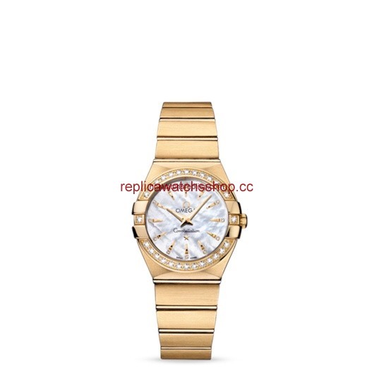Omega Constellation 27mm Quartz Brushed Yellow Gold / Diamond Bezel / MOP (123.55.27.60.55.004) Omega Constellation 27mm Quartz Brushed Yellow Gold / Diamond Bezel / MOP (123.55.27.60.55.004)