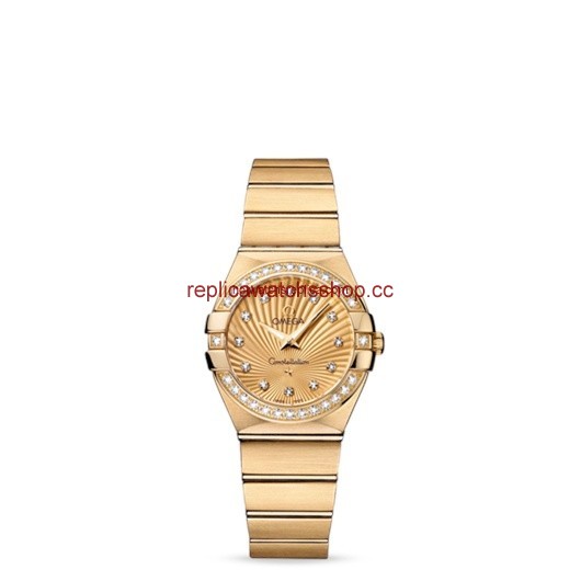 Omega Constellation 27mm Quartz Brushed Yellow Gold / Diamond Bezel / Champagne Supernova (123.55.27.60.58.001) Omega Constellation 27mm Quartz Brushed Yellow Gold / Diamond Bezel / Champagne Supernova (123.55.27.60.58.001)