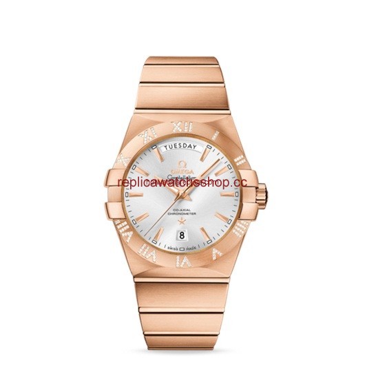 Omega Constellation Day-Date 38mm Co-Axial Brushed Red Gold / Diamond (123.55.38.22.02.001) Omega Constellation Day-Date 38mm Co-Axial Brushed Red Gold / Diamond (123.55.38.22.02.001)