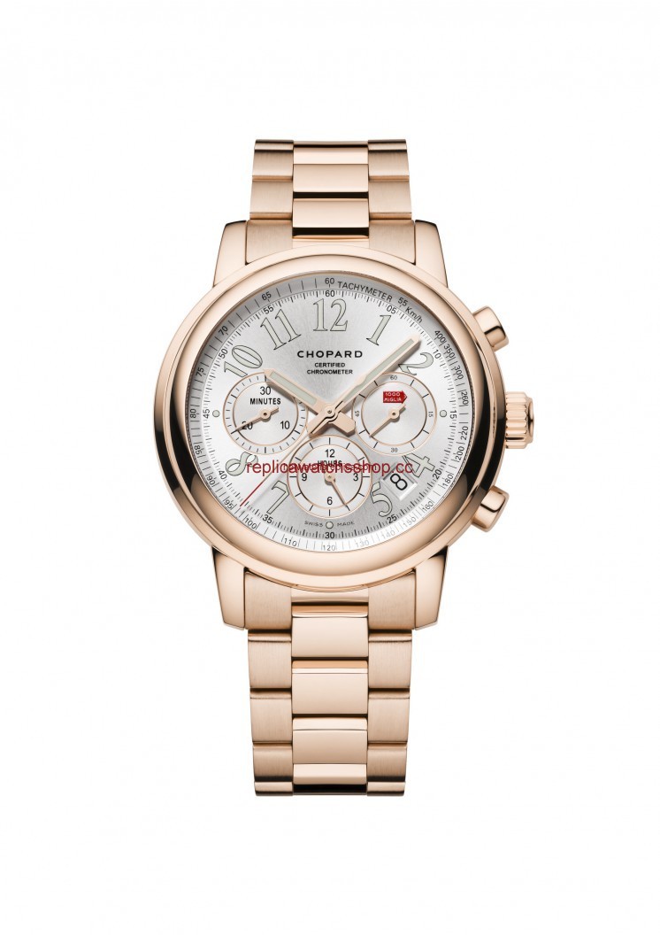 Chopard Mille Miglia Chronograph Rose Gold / Silver / Bracelet (151274-5001) Chopard Mille Miglia Chronograph Rose Gold / Silver / Bracelet (151274-5001)