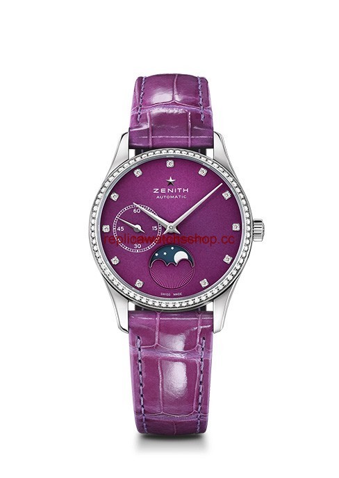 Zenith Elite Ultra Thin Lady Moonphase Purple / Diamond (16.2310.692/92.C750) Zenith Elite Ultra Thin Lady Moonphase Purple / Diamond (16.2310.692/92.C750)
