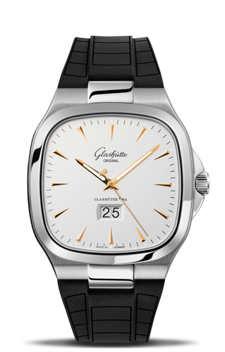 Glashutte Original Seventies Panorama Date Silver Rubber (2-39-47-11-12-06) Glashutte Original Seventies Panorama Date Silver Rubber (2-39-47-11-12-06)