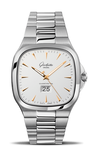 Glashutte Original Seventies Panorama Date Silver Bracelet (2-39-47-11-12-14)