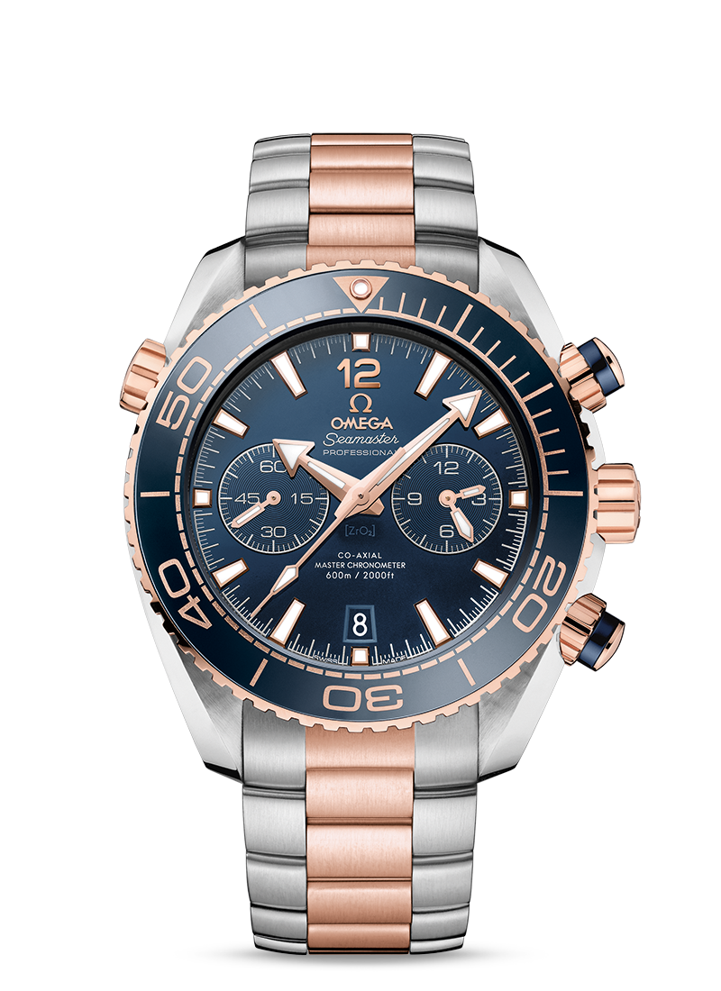 Omega Seamaster Planet Ocean 600M Co-Axial Master Chronometer ChronoTwo Tone Sedna / Blue (215.20.46.51.03.001)