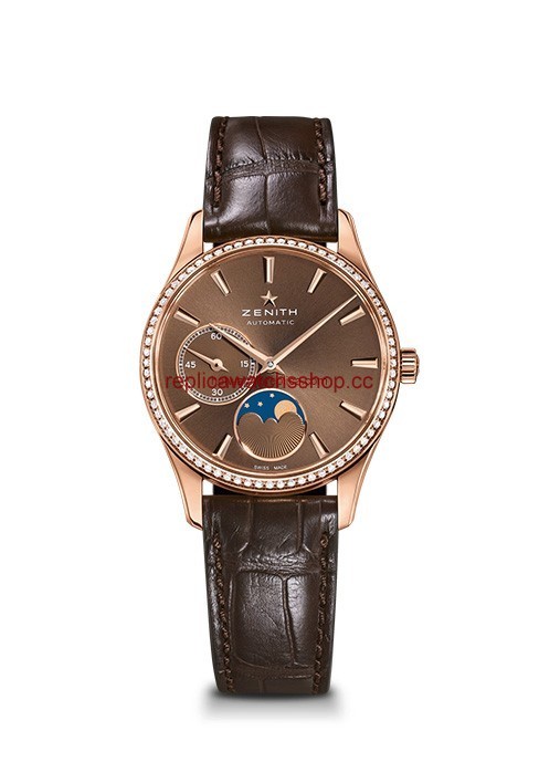 Zenith Elite Ultra Thin Lady Moonphase Rose Gold / Brown / Diamond (22.2310.692/75.C709) Zenith Elite Ultra Thin Lady Moonphase Rose Gold / Brown / Diamond (22.2310.692/75.C709)