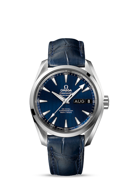 Omega Seamaster Aqua Terra 150M Co-Axial Annual Calendar 38.5mm Blue / Alligator (231.13.39.22.03.001)