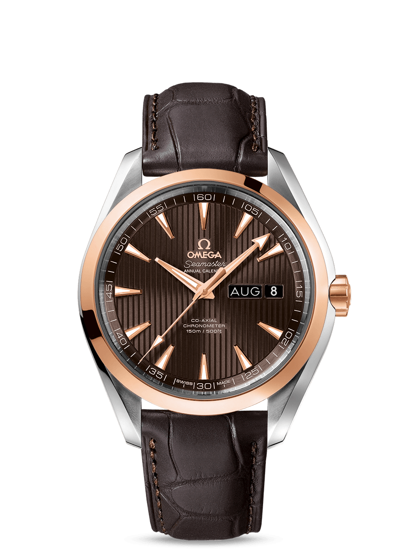 Omega Seamaster Aqua Terra 150M Co-Axial Annual Calendar 43mm Two Tone / Alligator (231.23.43.22.06.002) Omega Seamaster Aqua Terra 150M Co-Axial Annual Calendar 43mm Two Tone / Alligator (231.23.43.22.06.002)